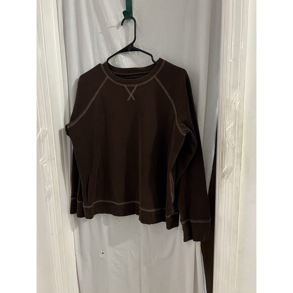 Eddie Bauer Tops - Eddie Bauer Brown Long Sleeve Tee Sz L